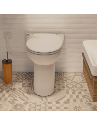 Installazione SFA WC con Trituratore Incorporato Sanicompact 43 Silence in bagno compatto