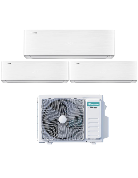 Hisense Climatizzatore Trial Split Energy Pro X 9+9+12 Inverter Wi-Fi R-32 3AMW62U4RJC bianco