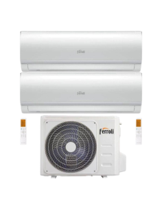 Ferroli Climatizzatore Dual Split Giada M 12+12 con U.E. 2CP001QF-21-3 R32 Inverter Wi-Fi Classe A++