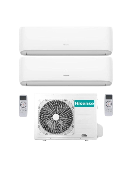 Hisense Climatizzatore Dual Split 12+12 Hi Comfort, Inverter R-32 Wi-Fi, Climatizzatore A++