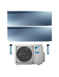 Daikin Climatizzatore Emura dual split 12+12 Wi-Fi Inverter A+++ con Unità Esterna 50-2 Silver