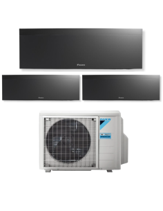 Daikin Climatizzatore Emura trial split 9+9+9 Wi-Fi Inverter A+++ con Unità Esterna 68-3 Nero