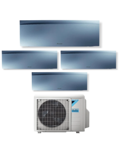Daikin Climatizzatore Emura quadri split 9+9+9+9 Wi-Fi Inverter A+++ con Unità Esterna 80-4 Silver