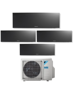 Daikin Climatizzatore Emura quadri split 7+7+7+9 Wi-Fi Inverter A+++ con Unità Esterna 80-4 Nero