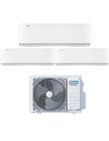 Hisense Climatizzatore Trial Split Energy Pro X 9+12+12 Inverter Wi-Fi R-32 3AMW72U4RJC bianco