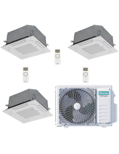 Hisense Climatizzatore Trial Split Inverter a Cassetta ACT 9+9+12 con 3AMW62U4RJC R-32 Wi-Fi Optional