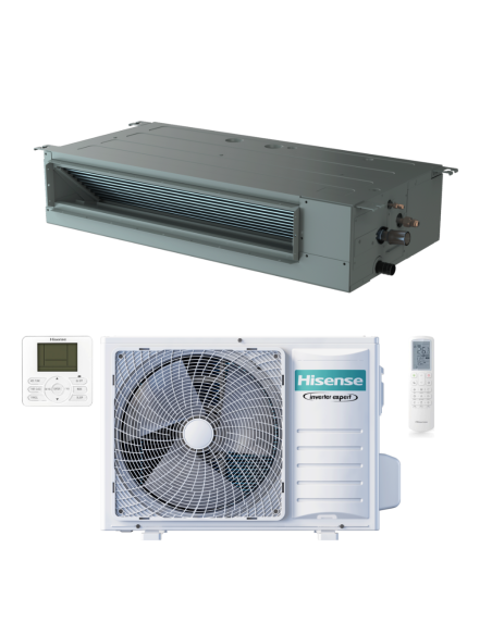 Hisense Canalizzato Inverter R-32 Power Slim A++ per installazione a controsoffitto canalizzato.