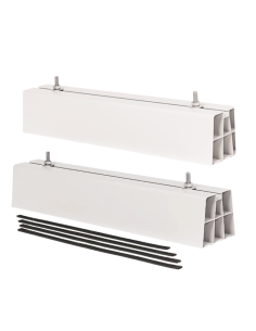 Vecamco Basi a pavimento in PVC lunghezza 42 cm 2 pezzi