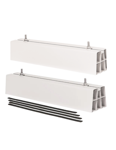 Vecamco Basi a pavimento in PVC lunghezza 42 cm 2 pezzi