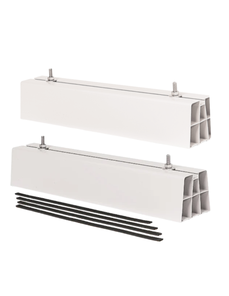 Vecamco Basi a pavimento in PVC lunghezza 42 cm 2 pezzi