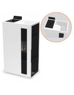 C-Line Stufa a Pellet Slim Ventilata Bronte 5 4,9 kW bordeaux 2