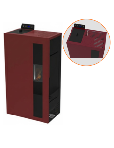 C-Line Stufa a Pellet Slim Ventilata Bronte 5 4,9 kW bordeaux