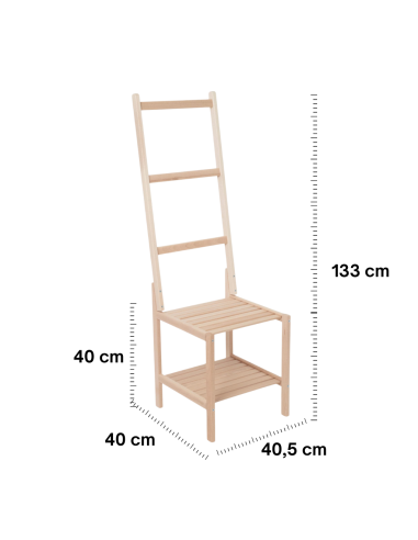 Sedia Portasciugamani In Legno Faggio