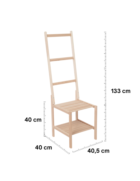 Sedia Portasciugamani In Legno Faggio