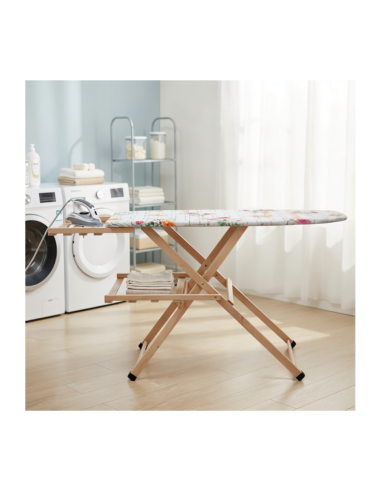 Asse da stiro in legno con porta caldaia naturale