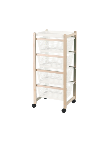 Carrello Cucina in Legno di Faggio Naturale