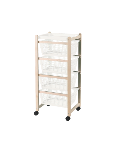 Carrello Cucina in Legno di Faggio Naturale