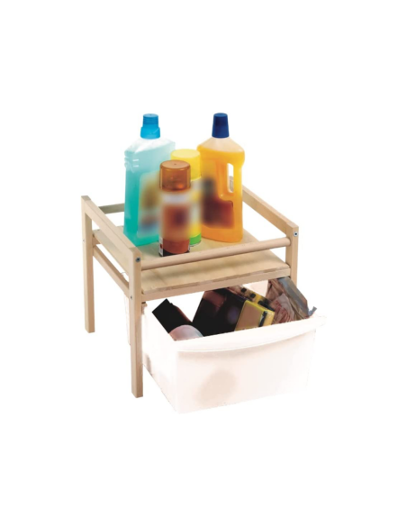 Carrello cucina legno di faggio naturale