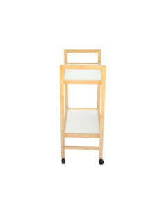 Carrello cucina legno faggio con 2 ripiani naturale 2