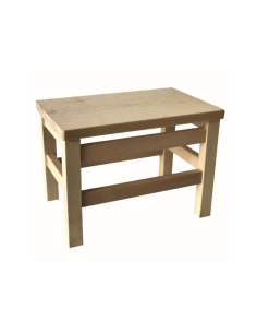 Sgabellino compatto in legno di faggio naturale