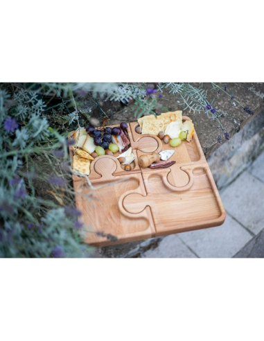 Vassoio componibile in legno naturale per aperitivi