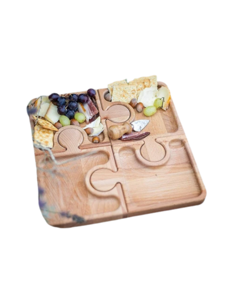 Vassoio componibile in legno naturale per aperitivi