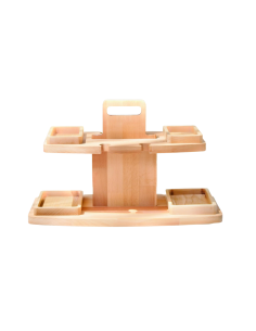 Vassoio aperitivi legno faggio con vaschette estraibili